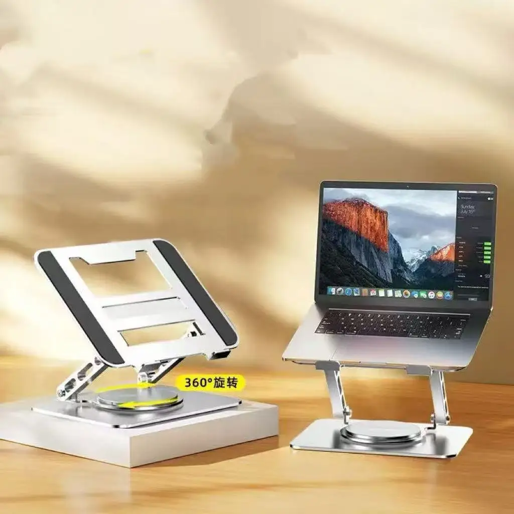 360도 회전 알루미늄 합금 조절식 데스크 노트북 스탠드 (맥북 에어 프로용) 접이식 노트북 거치대 데스크탑 홀더 액세서리
