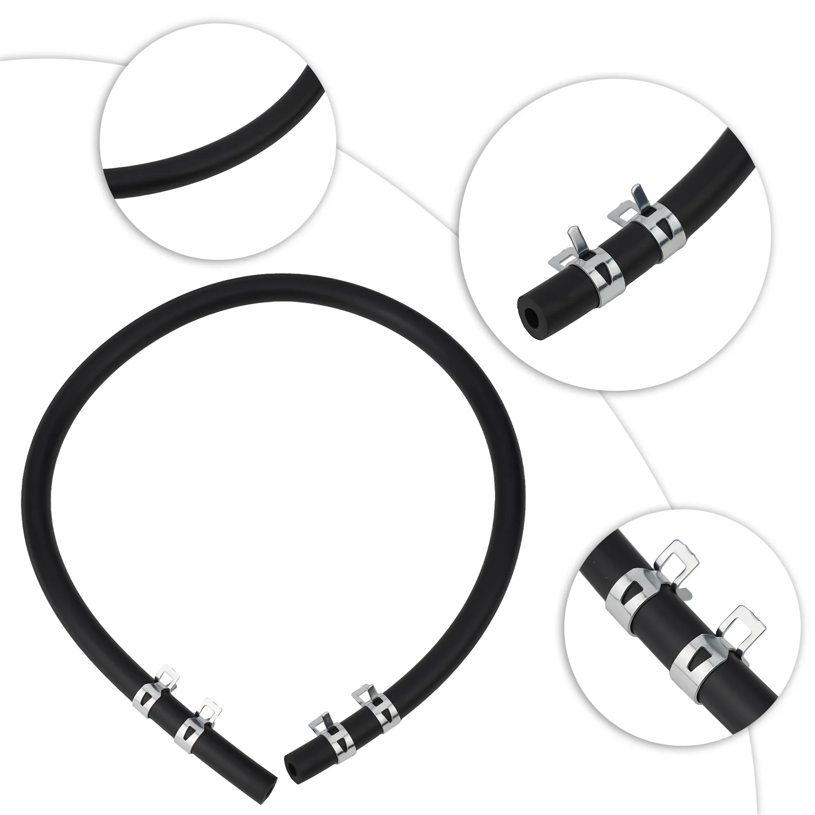 For Briggs-Stratton 5414K 1/4 Fuel Line Hose W 4 Clips Lawn Mower Engine Motor Garden Park-side Power Tool Part Set