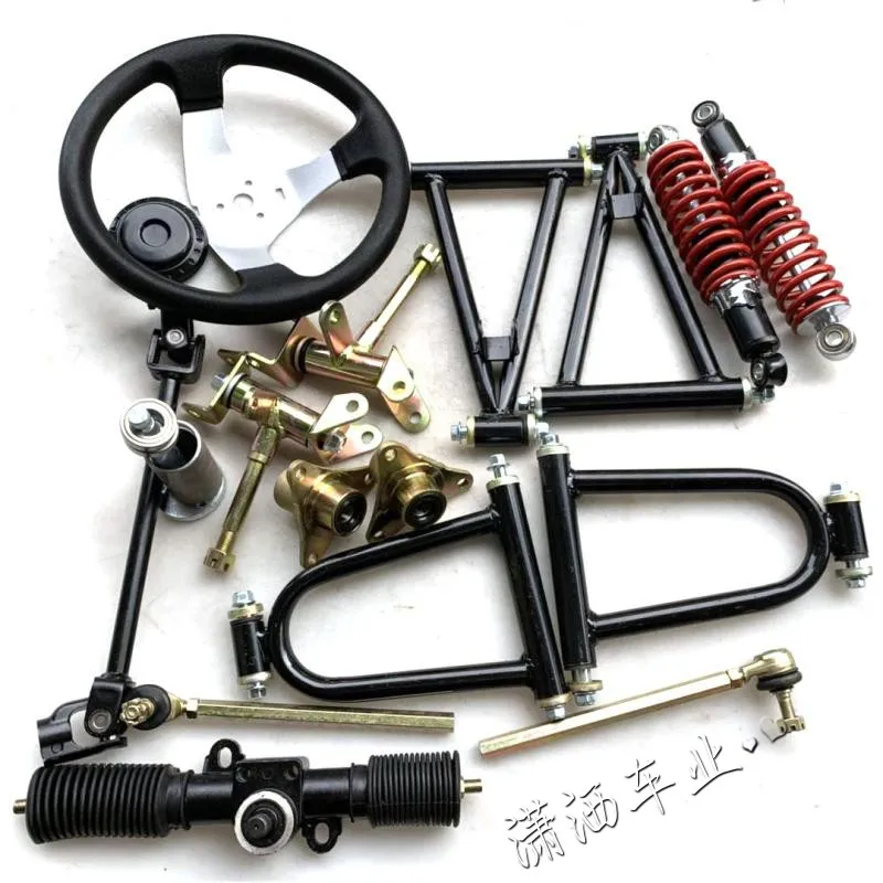 Go Kart brazos basculantes delanteros con volante, suspensión de Buggy