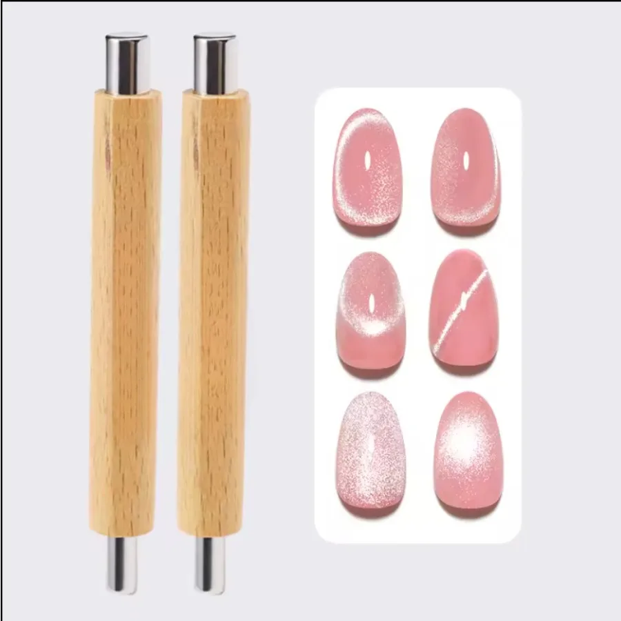 1 PCS Wooden Nail Art Magnets Double-end Magnet for Nail Effects Art Magnetic Bar Cat's Eye Gel Special Magnet Manicure too