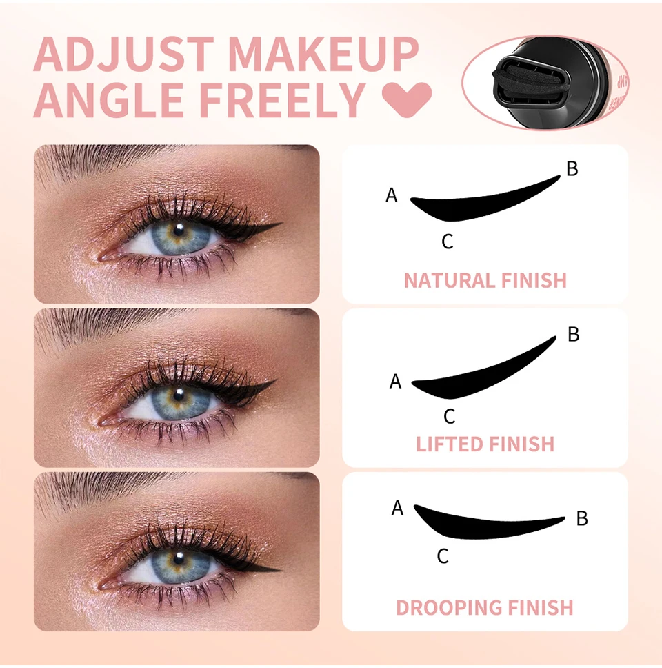 Lakerain Eyeliner Stamp Waterproof Fast Drying Precise Tip Liner_voghion.com