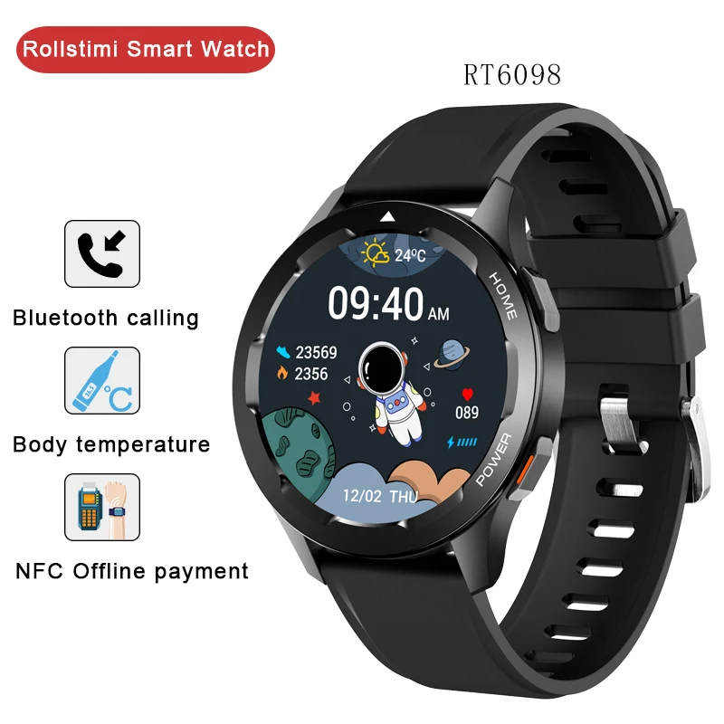 

Rollstimi 360*360 Bluetoot Call Smart Watch Men's Lady Sport Fitness heart rate detection Smart Watch waterproof For IOS HUAWEI