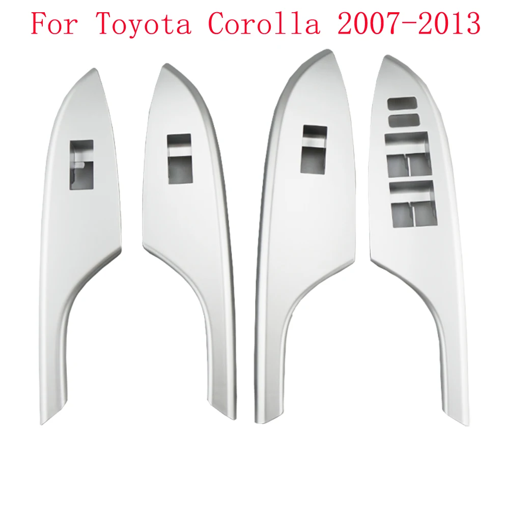 4PC For LHD For Toyota Corolla 2007 2008 2009 2010 2011 2012 2013 Power Electric Window Lift Control Switch Panel Cover Frame