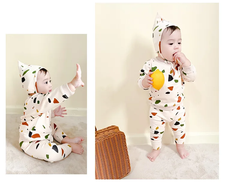 Baby Clothing Set comfotable Children's Cotton Suit Baby Printed Long Johns Baby Boys Baby Girls 2pcs Clothing Set Toddler Home Wear Set baby dress set for girl