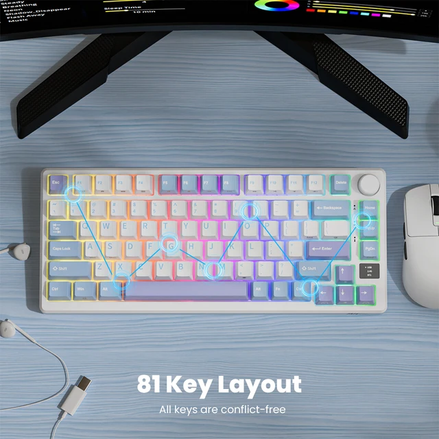 【メカニカルキーボード】 Kludge RK M75 試打のみ ワイヤレスキーボード メカニカルキーボード RK Royal Kludge