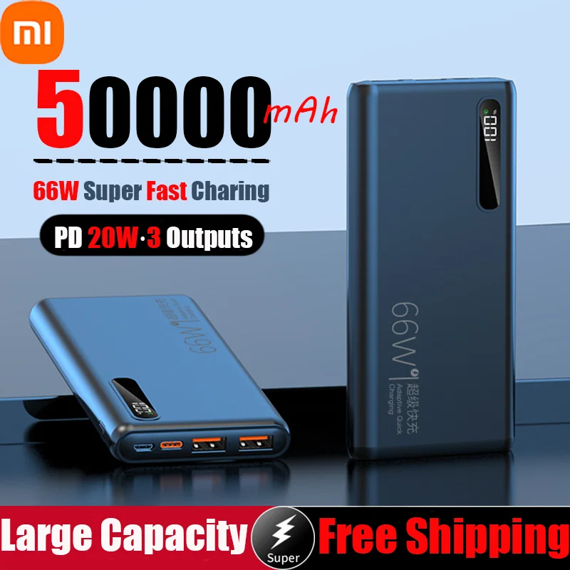 

Внешний аккумулятор Xiaomi на 50000 мА · ч, 66 Вт