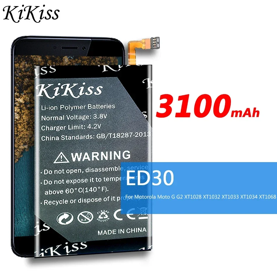 Batteria Di Ricambio Ed30 Da 3100Mah Per Batterie Motorola Moto G G2 Xt1028 Xt1032 Xt1033 Xt1034 Xt1068 Batterie