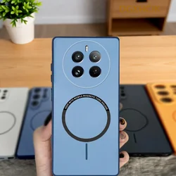 Magnetic Hard Silicone Back Cover - Colorful and Durable Phone Protection for Realme 12 4G (XCK blue)