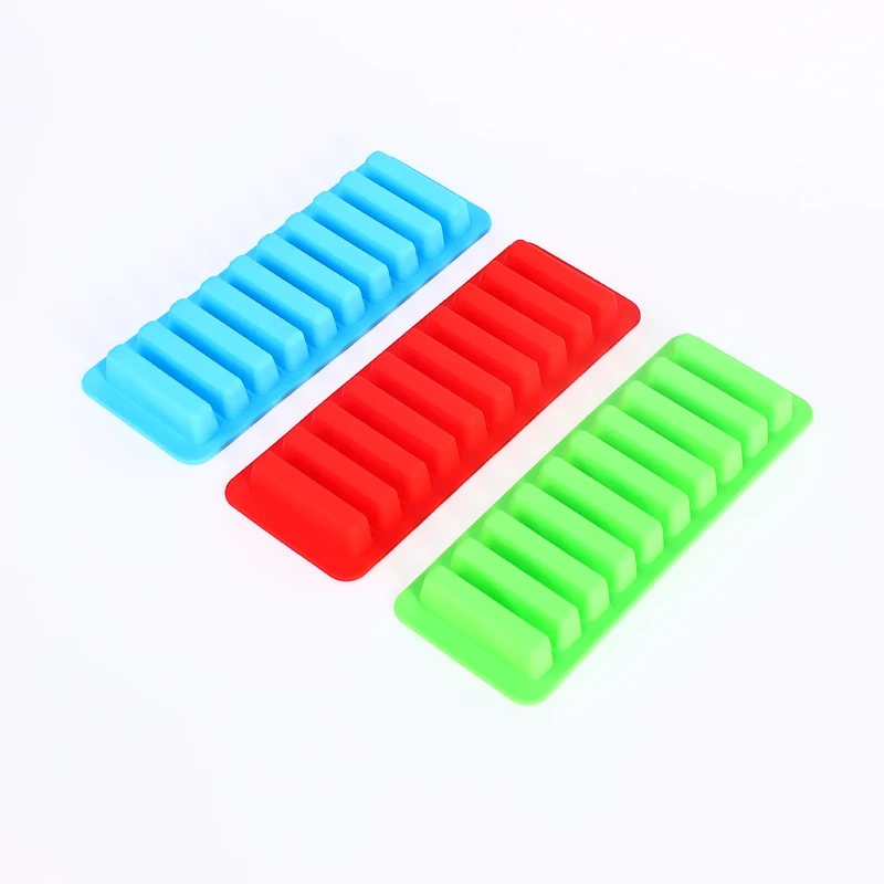 10 Grids Stick Shape Ice Tray Non-Stick Easy Release Push Popsicle Out Cylinder Silicone Ice Cube Tray Jelly Chocolate Mold ice mold