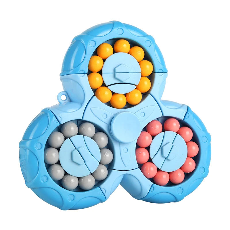 Educational Toys Finger Gyro Toys Magic Gyro Toys Magic Puzzle Toy Puzzle Toys Memory Training Toy Six-sided Rotation Finger Bean Intelligence Gyro Antistress Fingertip Cube Learning Educational Magic Disk For Kids Gift