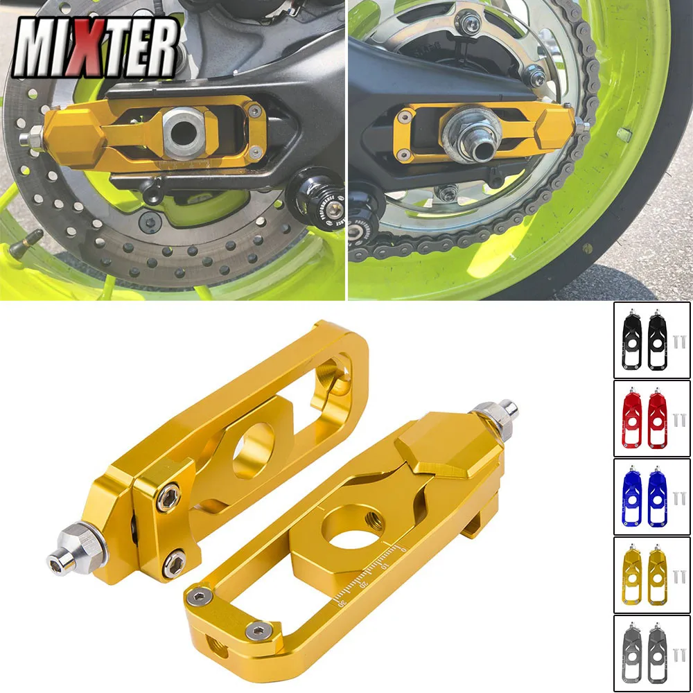 Motorcycle Rear Axle Chain Adjuster Tensioner Catena Spool For Yamaha