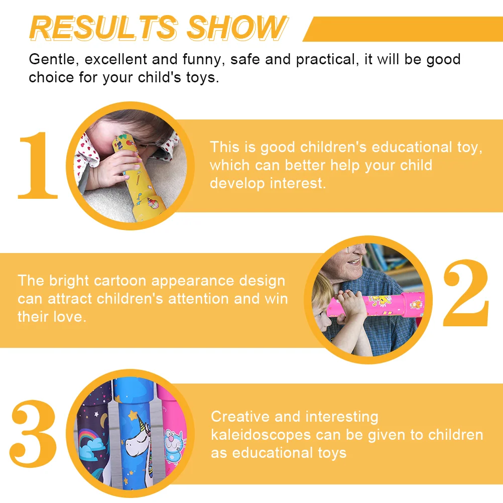 4 Pcs Kaleidoscopes for Kids Party Rotating Aldult Classic Toy Educational Toys Toddler Child