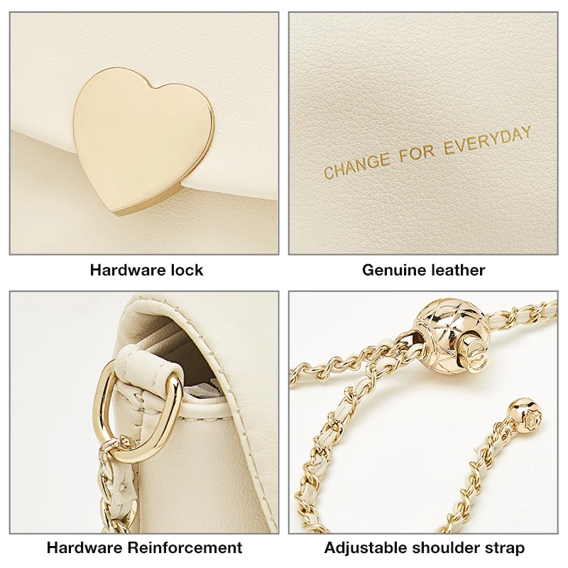 FOXER Fashion Small PU Leather Women's Adjustable Chain Shoulder Crossbody Bag Lady Top Quality Female Simple Flap Messenger Bag