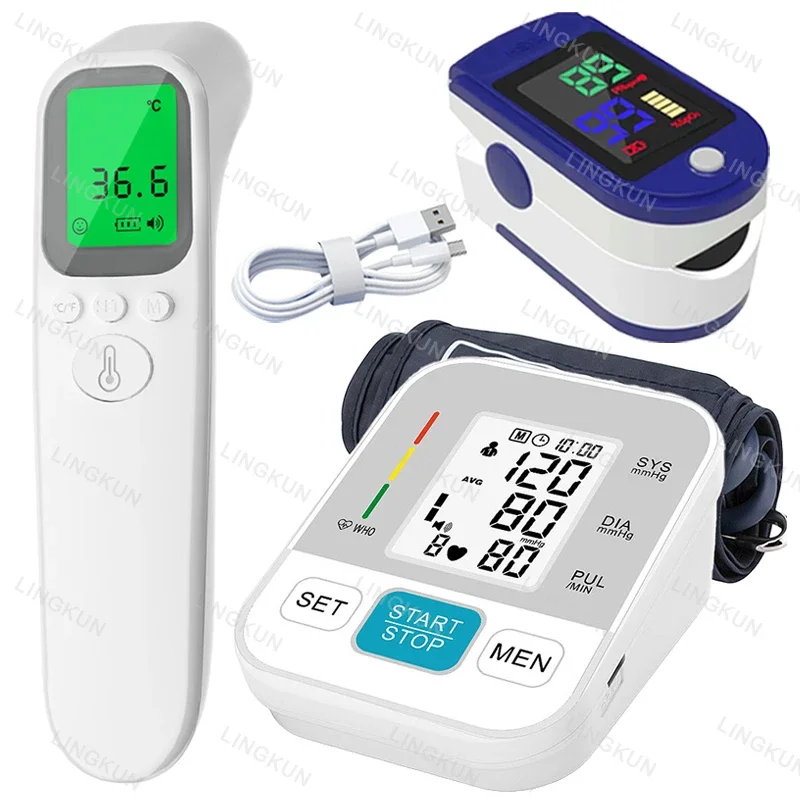 LCD Upper Arm Electronic Blood Pressure Monitor Home Automatic Digital Sphygmomanometer Tonometer Heart Rate Tensiometer blood pressure monitor blood pressure meter