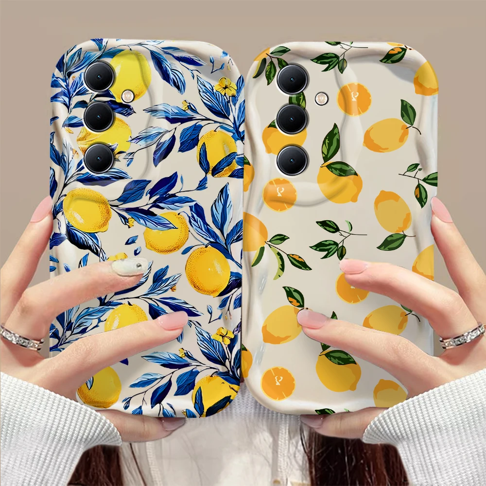 Luxury Summer Fruit & Lemon Blossom Phone Case - 3D Wave Soft TPU Back Cover