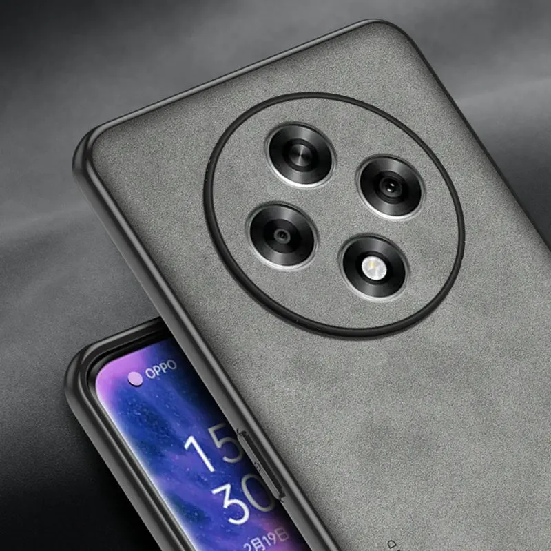 Premium Frosted Leather Anti-Shock Hard Case – Stylish Matte Finish