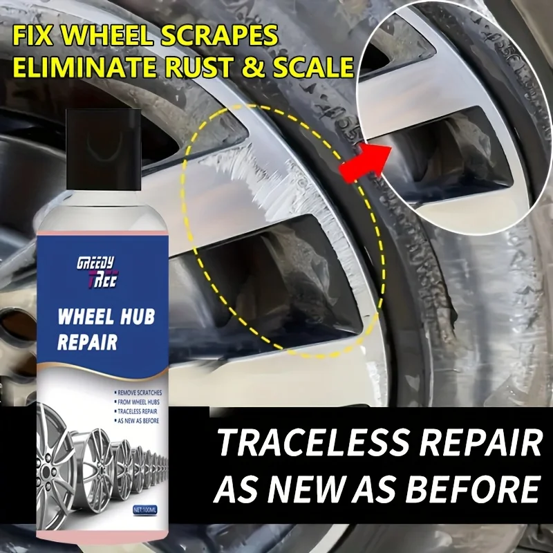 100ml Wheel Scratch Remover Spray Deep Scratch Repair Restore Gloss Non-Abrasive Quick Drying UV Protection