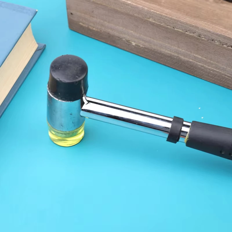 Rubber hammer 1Pc 25mm Double Face Soft Tap Rubber Hammer Multifunctional Hand Tool Hard Plastic Non Slip Plastic Grip Perfect Tool