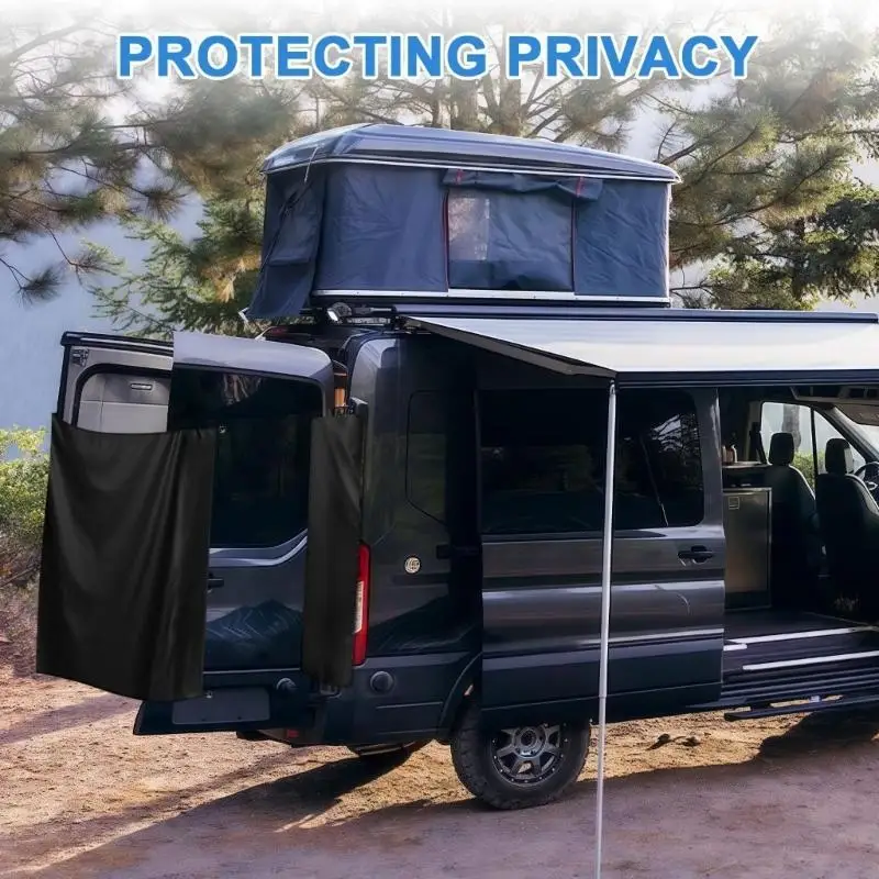 Schermo doccia in poliestere resistente all'acqua 600D con chiusure magnetiche per protezione dalla privacy e dal vento D7YA - immagine 2