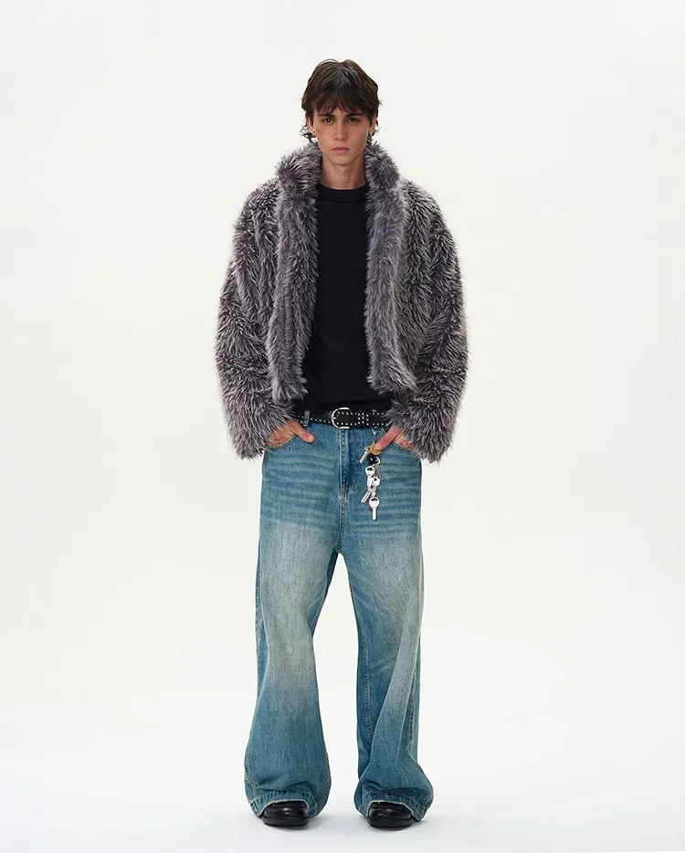 Tung Sung Fur Imitation Thickened Men Faux Fur Coat Men Warm New Winter High Quality Luxury Fluffy Jacket 5