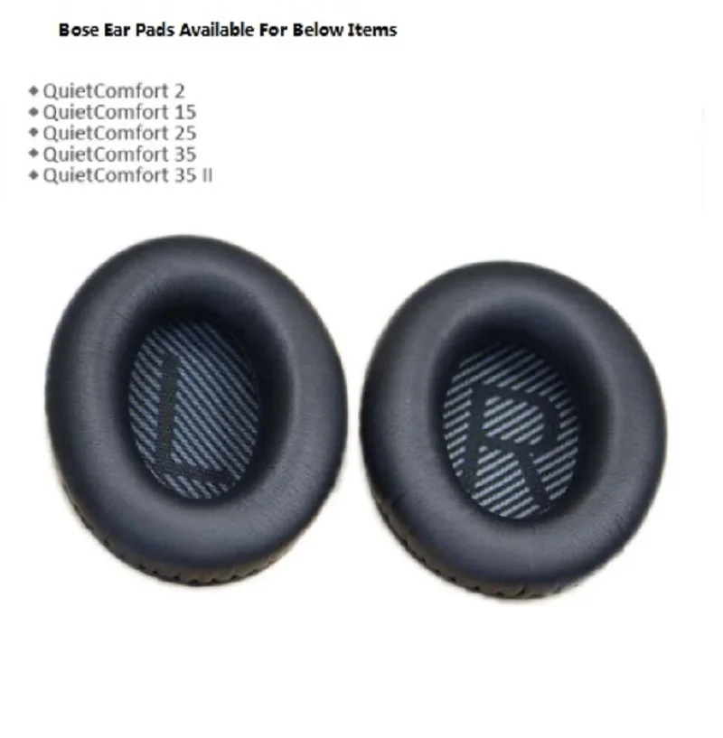 Premium Protein Leather Replacement Ear Pads for Bose QuietComfort Headphones