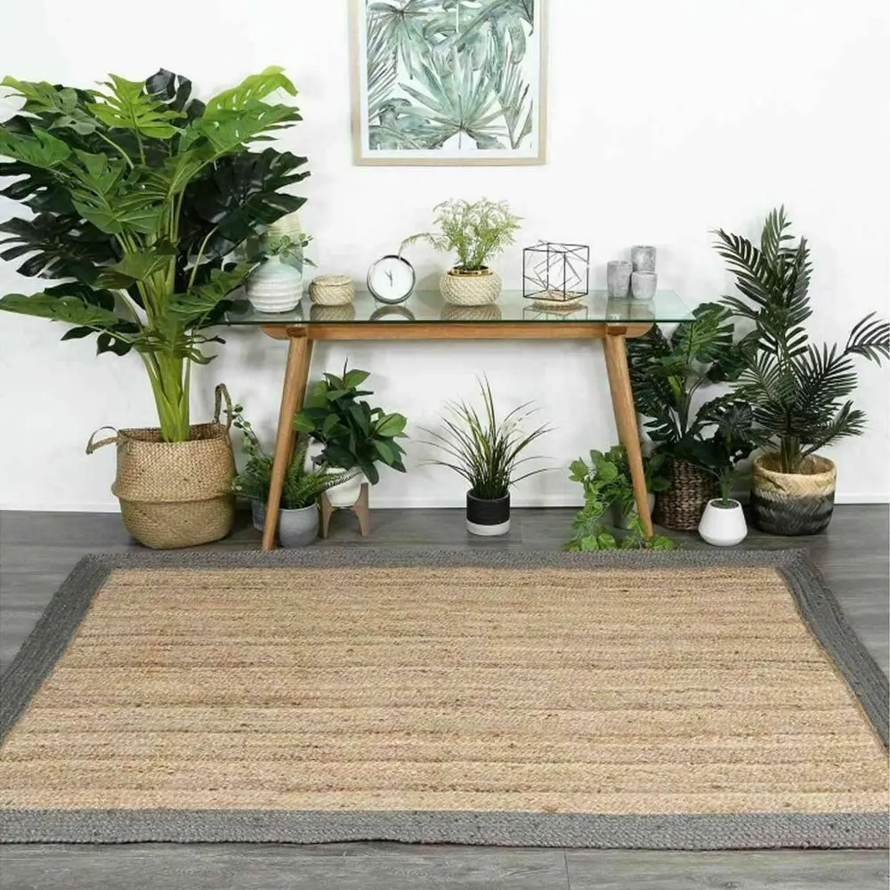 

Rug Runner 100% natural braided jute modern handmade rustic look area carpet rug bedroom decoration washroom floor mat