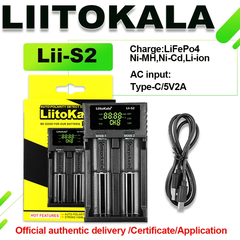 LiitoKala Lii-S12 Lii-S8 Lii-S4 18650 배터리 충전기 26650 18350 21700 26500 4.2V 리튬 이온 충전식 배터리 충전기 이미지 4