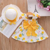 Baby Girl Dress Fruit Print Cotton Fashion Dress Summer New Comfortable Breathable Clothes 2