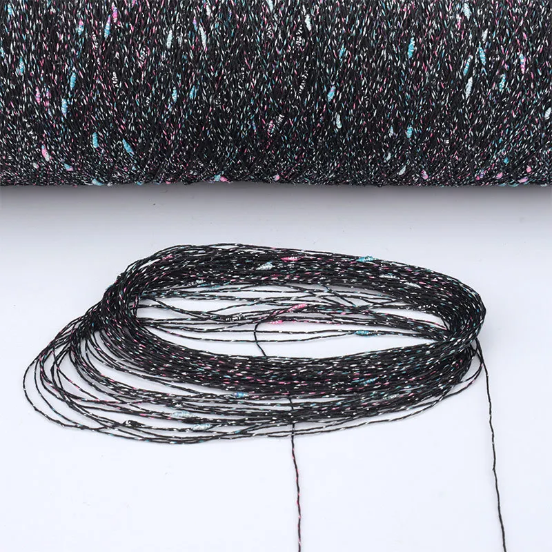 Luxurious Beaded Silk Yarn with Gold and Silver Accents for Crafting and DIY Projects, 250g