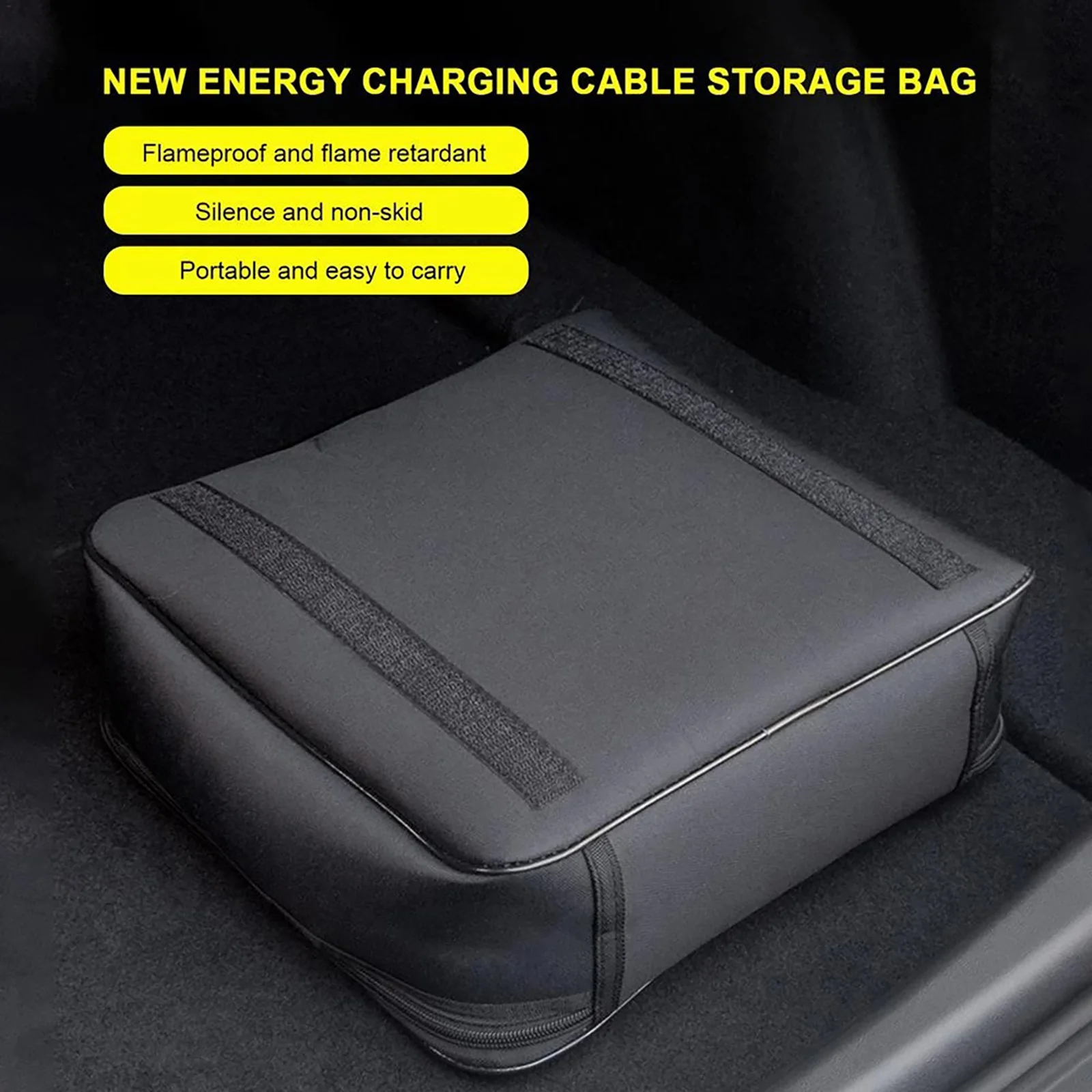 GKFLY EV Carry Bag Fire Retardant Storage Bag For Electric Vehicle Charger Charging Socket Waterproof Charge Equipment Container