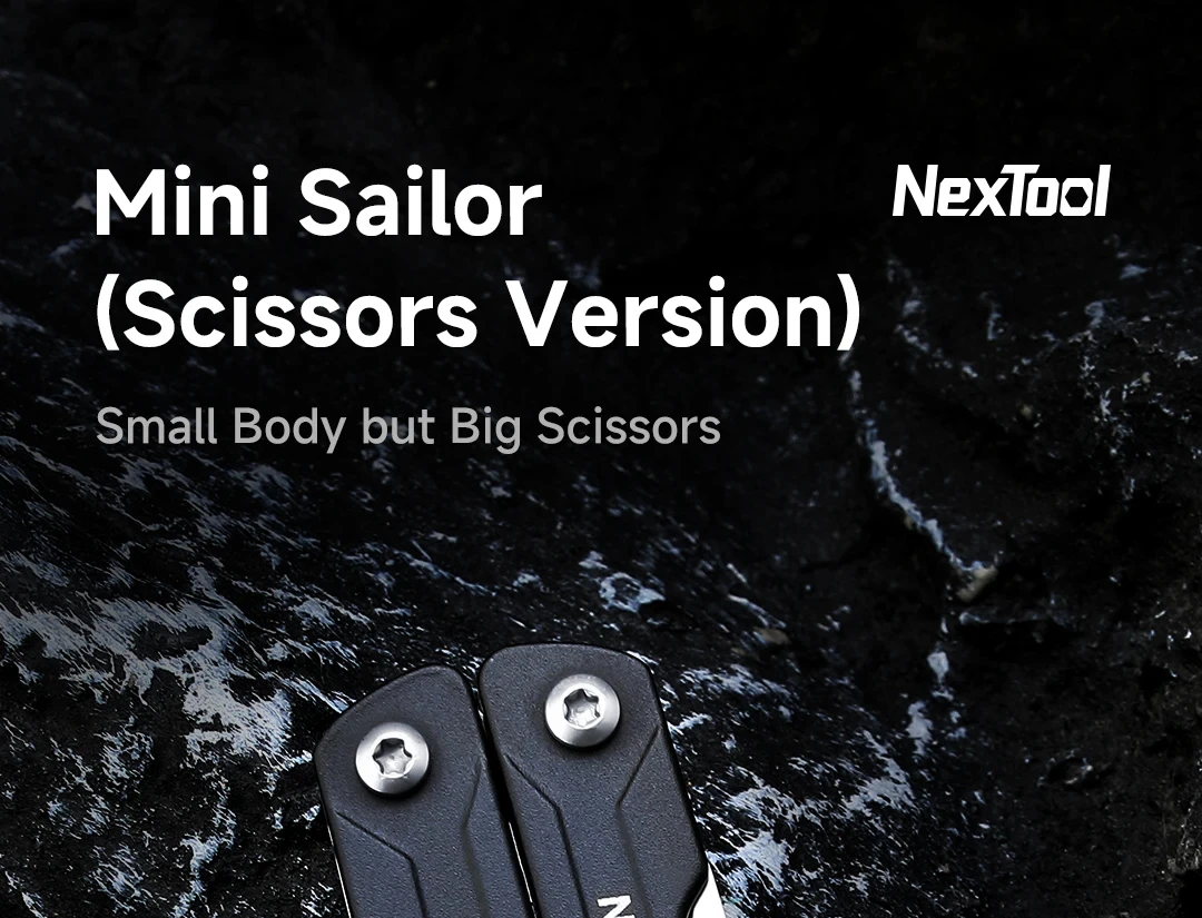 NexTool Mini Sailor Schere Version 10-in-1 EDC Multitool Handzange Werkzeug Mini Taschenklappmesser Feile SIM-Karten-Pin Nadel – Detail 1