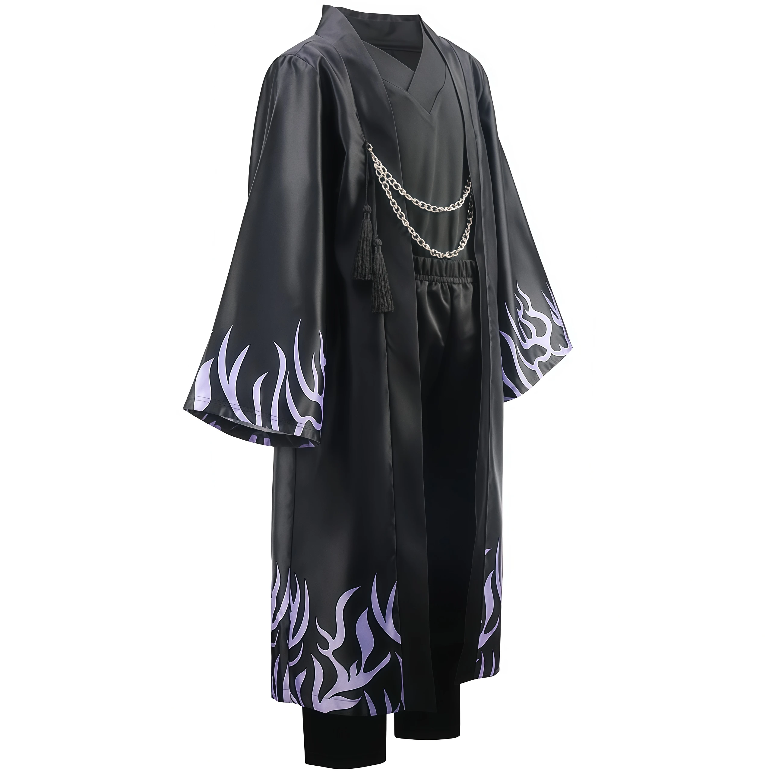 Kinder Kpop Cosplay Idol Jungen Kostüm Schwarzer Mantel Tops mit Hosen für Kinder Halloween Party Karneval Bühnenauftritt Outfits – Detail 2