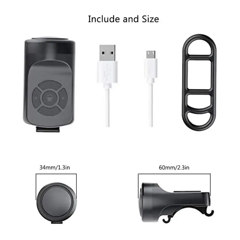Description Picture 6 of itemBicycle Electric Bell Bike USB Charging Horn MTB Mountain Bike Warning Safety Alarm Ring Waterproof Bell Cycling Accessories