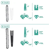 4 Inch 6 Inch Mini Steel Chainsaw Chains Electric Chainsaws Accessory Chains Replacement Mini Electric Chainsaw Chains 2