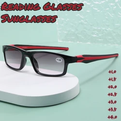 Outdoor Sport Square Frame Reading Sun Glasses For Men Dioptric Reader Unisex Fashion Reading Eyewear With +1.0 to +4.0