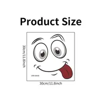 Cartoon Face Wall Stickers Self-adhesive Waterproof Moisture-proof Toilet Stickers Creative Refrigerator Stickers Decor 6
