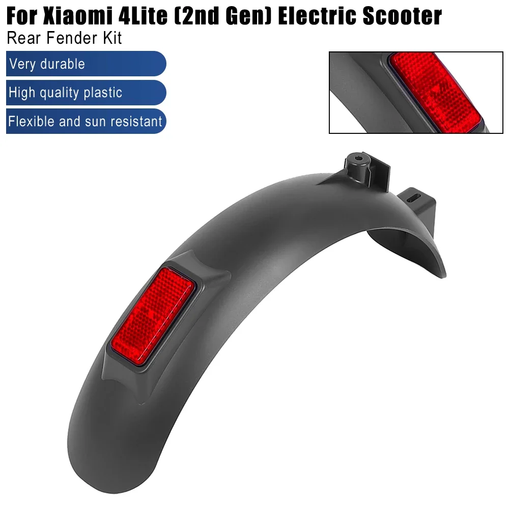 Hinterer Kotflügel für Mi4 Lite 2. Generation Elektroroller für Xiaomi 4 für Lite für Reifenspritzschutzbleche der 2. Generation mit Reflektorteilen – Detail 1