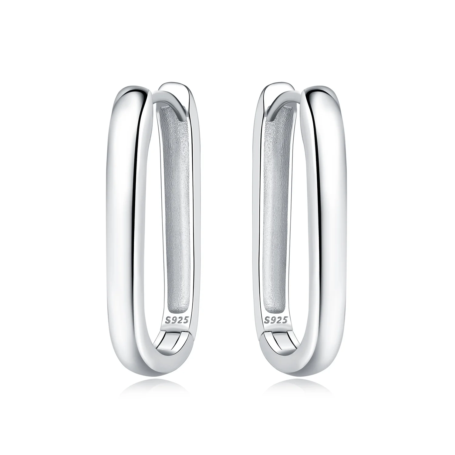 Schlichte U-förmige Ohrringe aus 925er Sterlingsilber, goldfarben, vielseitige Creolen für Damen, edler Schmuck, Geschenke für Geburtstagsfeiern – Detail 7