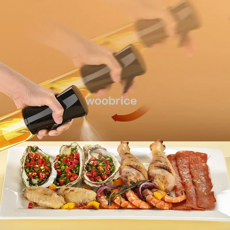 200/300/500ml Oil Spray for Kitchen Oil Nebulizer Dispenser Spray Oil Sprayer Airfryer BBQ Camping Olive Oil Diffuser Brush 3