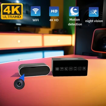 Nuova mini telecamera orologio 4KHD aggiornata e migliorata, supporto per visione notturna a infrarossi, rilevamento mobile, visualizzazione remota WIFI
