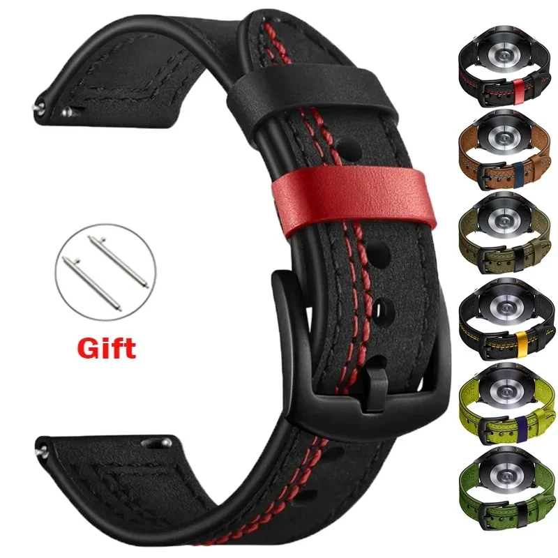 Premium Leather Watch Band, 20mm/22mm - Classic and Pro Styles