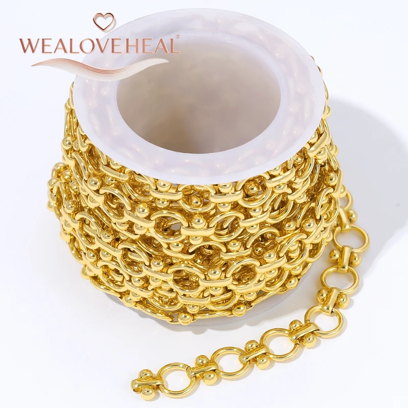 2026 Neue 18 Karat vergoldete Messing-Metallspulenkette, handgefertigte Bastelketten für die Schmuckherstellung, DIY-Halskette, Armband, Zubehör – Detail 17