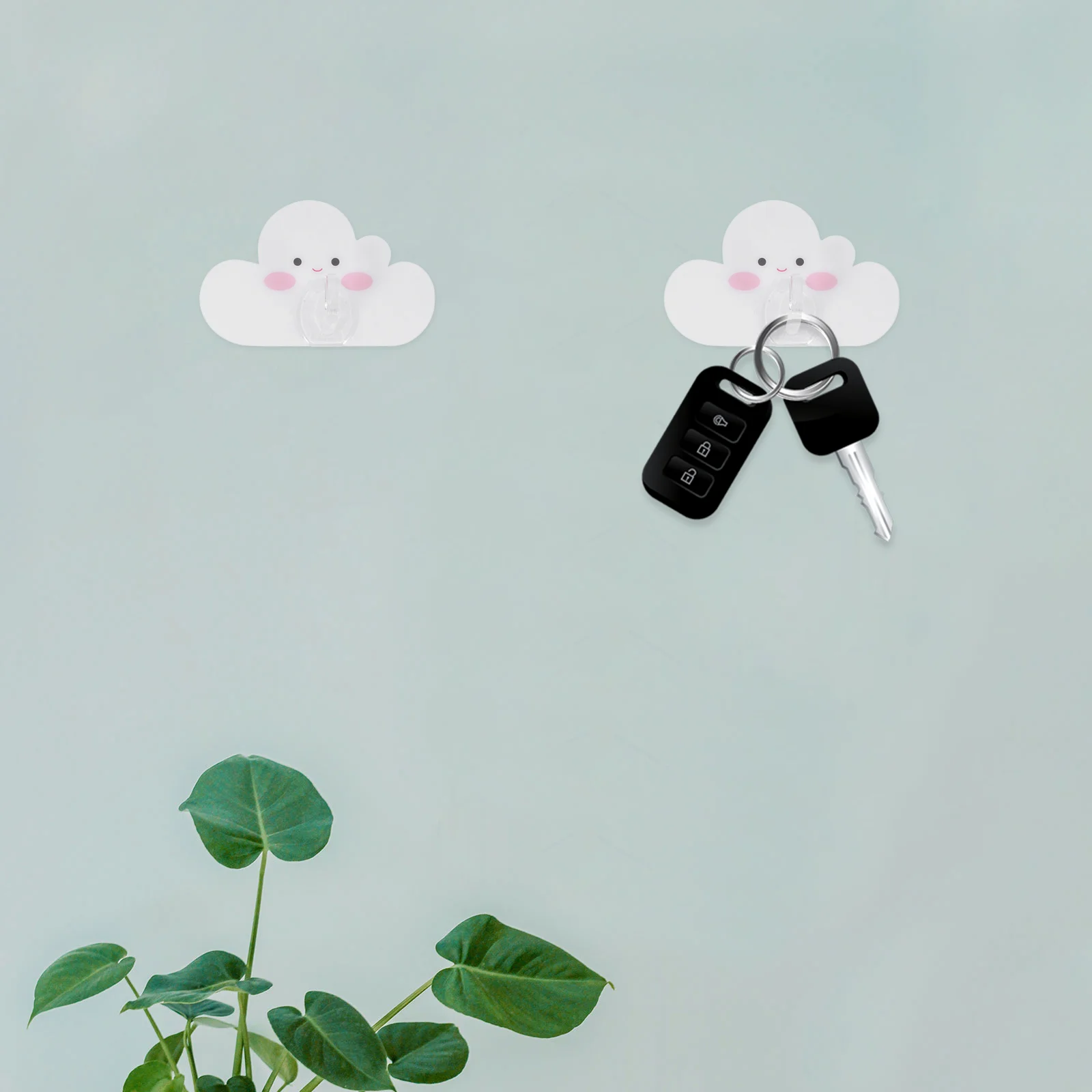 

4Pcs Sticky Wall Hooks Cloud Wall Hooks Self Adhesive Wall Hook Waterproof Hanger for Key Hat Towel