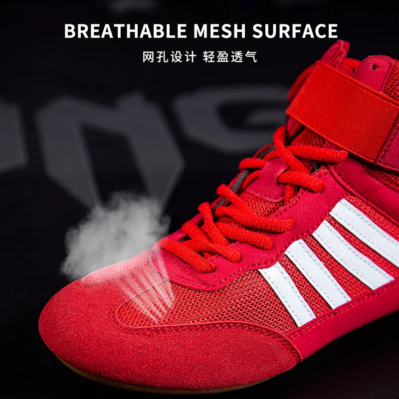 Wrestling Boots Martial Arts Shoes Men Female Fitness Boxing Mesh Breathable