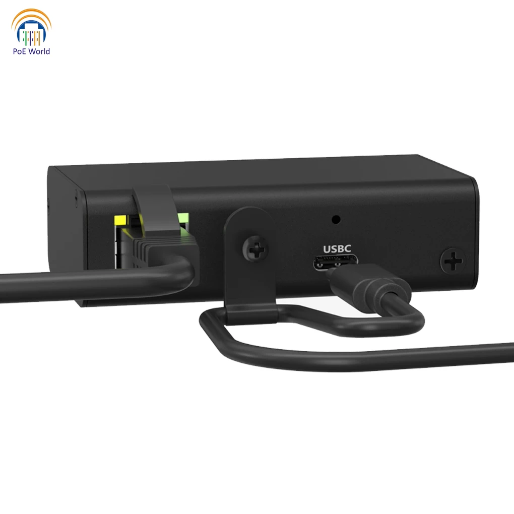 New! Gigabit PoE+ 802.3at to USB-C Power+ Wired Data Delivery with 25 Watt Output USBC Compatible with iPad Pro 12.9" Surface Go