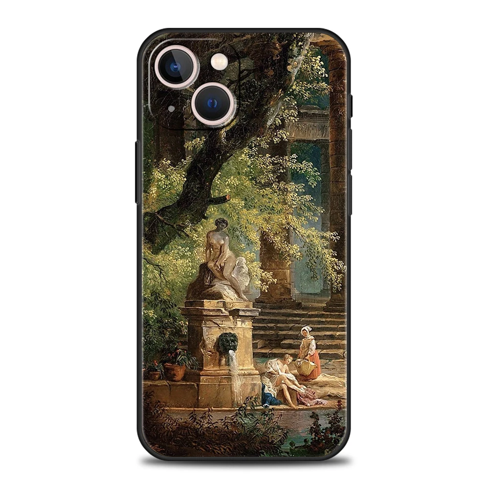 Klassische ästhetische Kunst Handy hülle Abdeckung für iPhone 16 15 14 13 12 Pro max xr xs 11 7 8 plus Silikon Fundas Shell Capas Coque – Detail 5