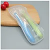 2Pcs Silicone Spoon Set Baby Learning to eat Training Spoon Baby Silicone Soft Spoon PP Plastic Box Children's Tableware Box 5