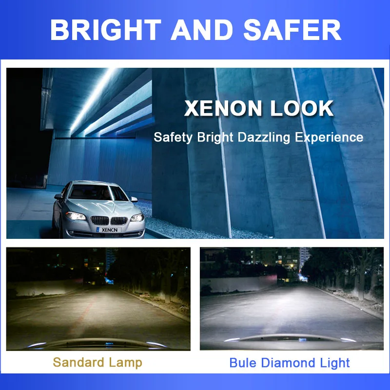 XENCN H7 12V 55W 5300K luz de diamante azul faro de coche xenón