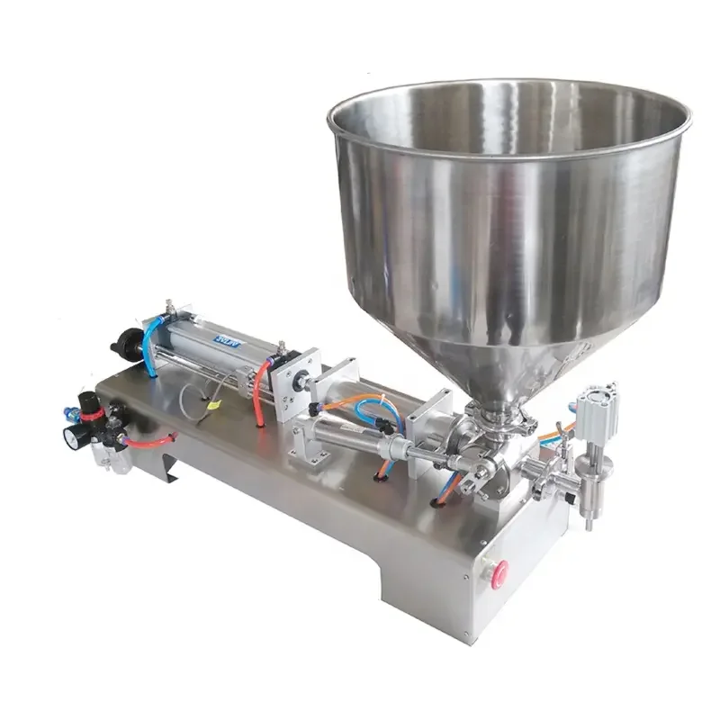 

CE Approved G1WV semi automatic water bottle cream liquid pneumatic paste honey shampoo filling machines