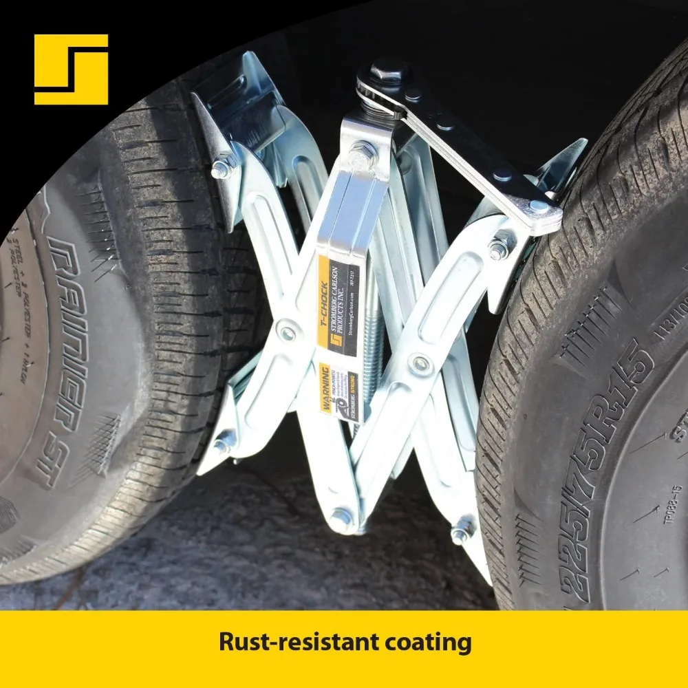 JBP-T217.2 Tandem Axle T-Chock - RV Wheel Chock - Camper Wheel Chock Stabilizer Scissor - T-Chocks for RV 5